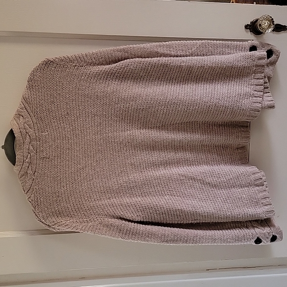 Zara Cardigan Sweater Large Alpaca blend Tan Cable knit details - Picture 3 of 7